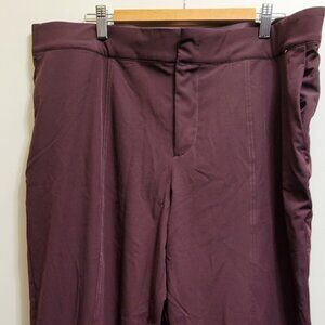 Mondetta Women's Maroon Lined High-Rise Comfort Stretch ankle pant sz16